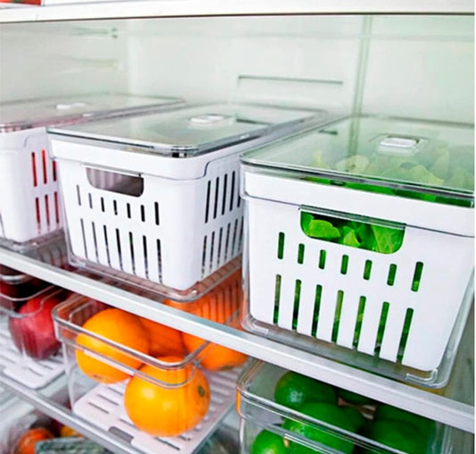 Kit 4 Organizadores Geladeira Armário Cozinha 2,2 Litros