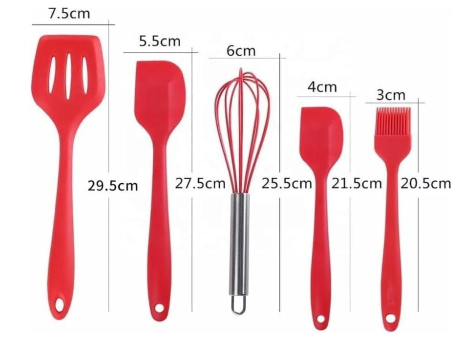 Kit Utensilios De Cozinha Silicone com Fue - Kit c/ 5