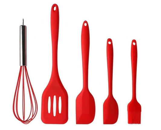 Kit Utensilios De Cozinha Silicone com Fue - Kit c/ 5
