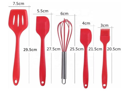 Kit Utensilios De Cozinha Silicone com Fue - Kit c/ 5