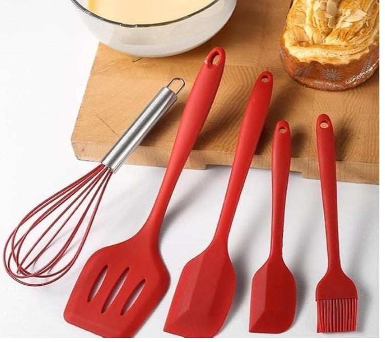 Kit Utensilios De Cozinha Silicone com Fue - Kit c/ 5