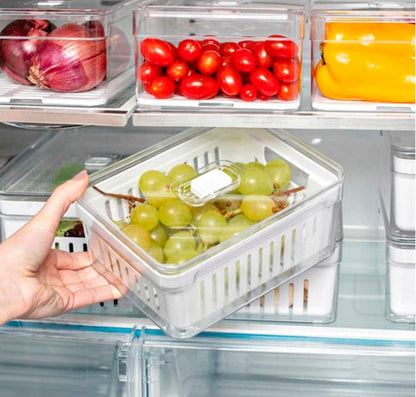 Kit 4 Organizadores Geladeira Armário Cozinha 2,2 Litros