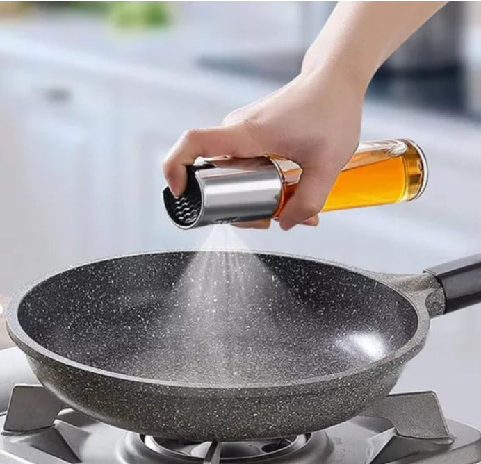 Borrifador Spray de Azeite, Vinagre, Óleo e Tempero Multiuso Culinário, Pulverizador Galheteiro de Cozinha de Vidro 100ml - Premium